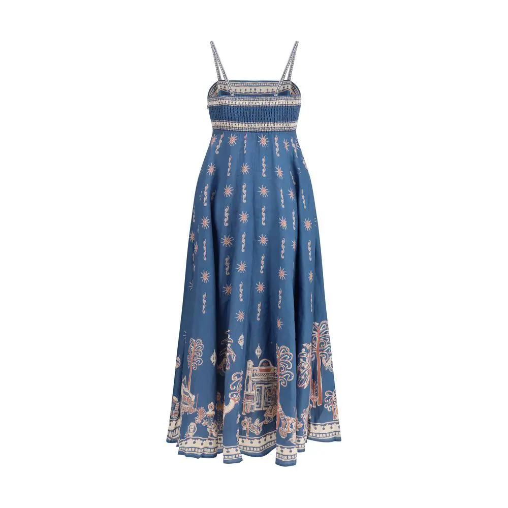 Robe décontractée en lin bleu Alemais