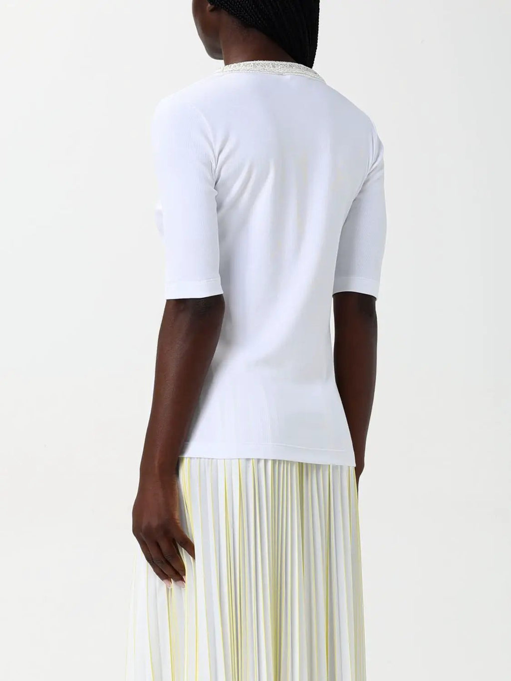 T-shirt en coton blanc Fabiana Filippi