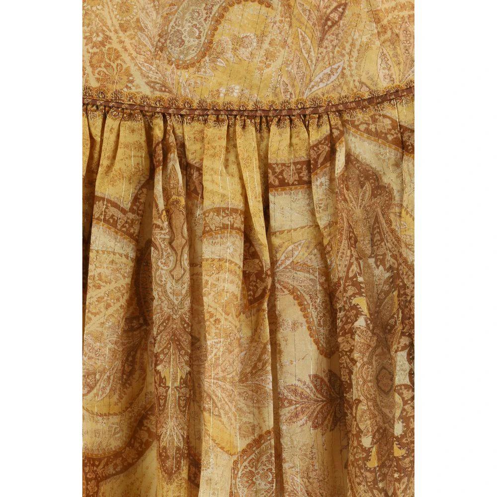 Zimmermann Bicolor Cotton Long Skirt