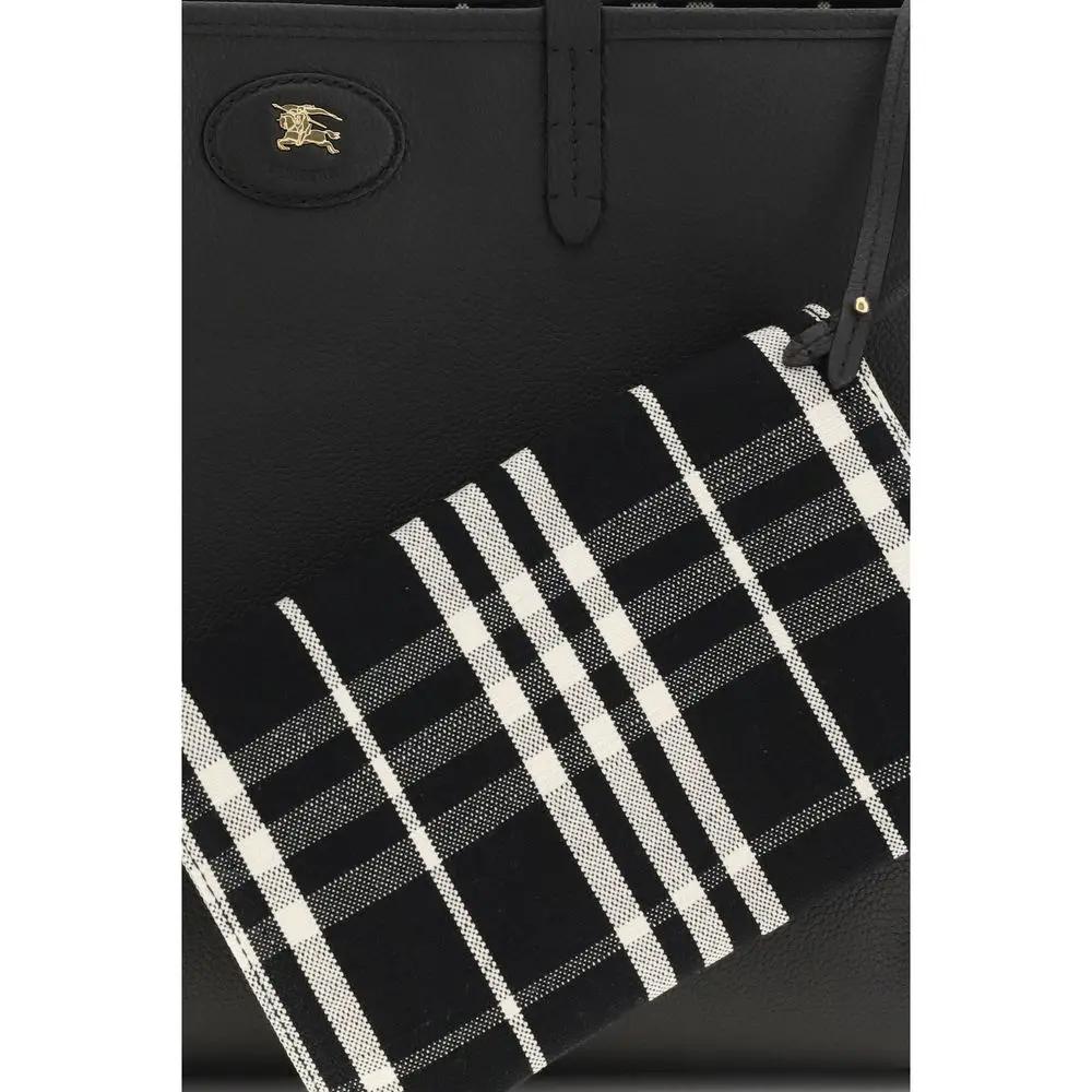 Burberry Black Calf Leather Bos Taurus Shoulder Bag