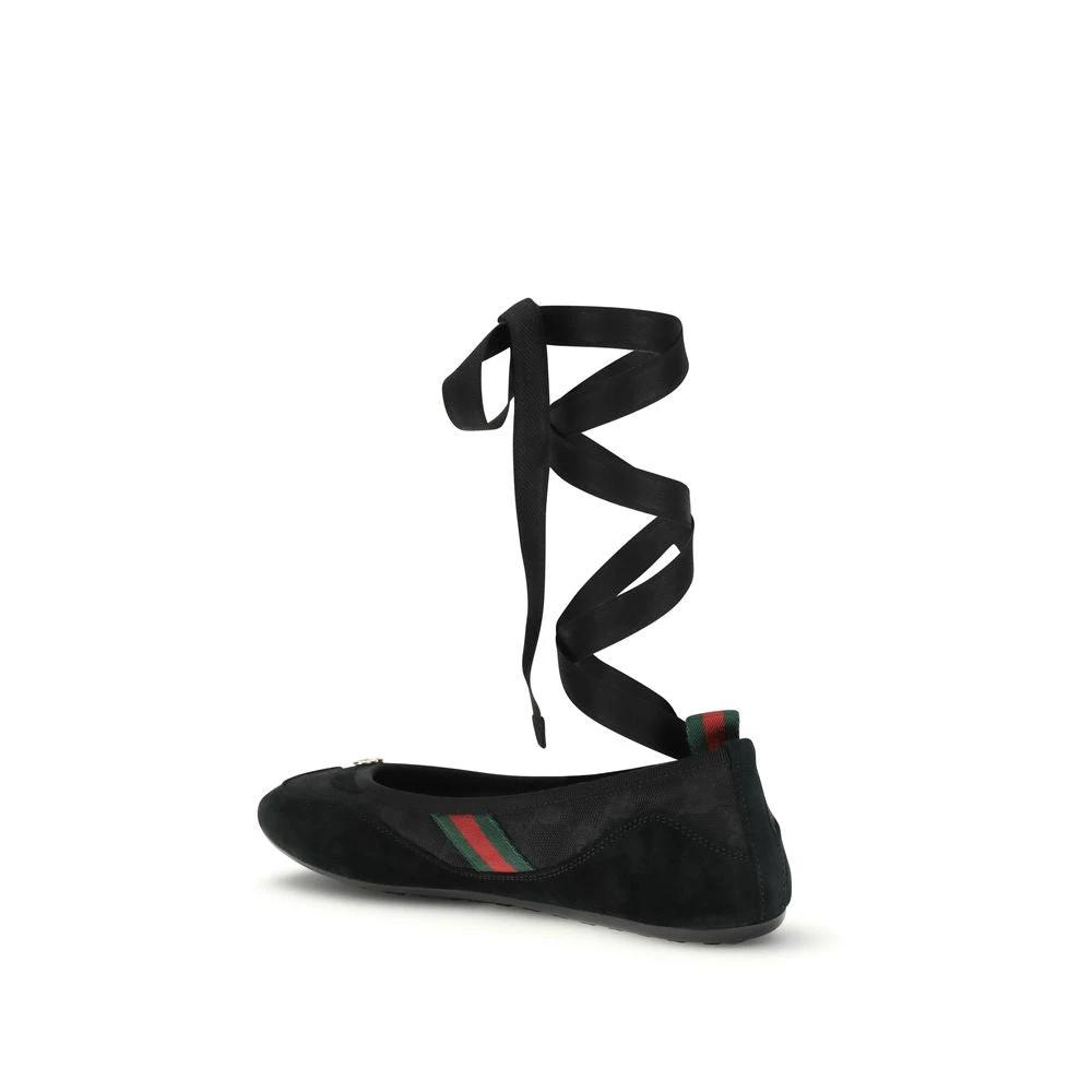 Ballerines Gucci en tissu noir