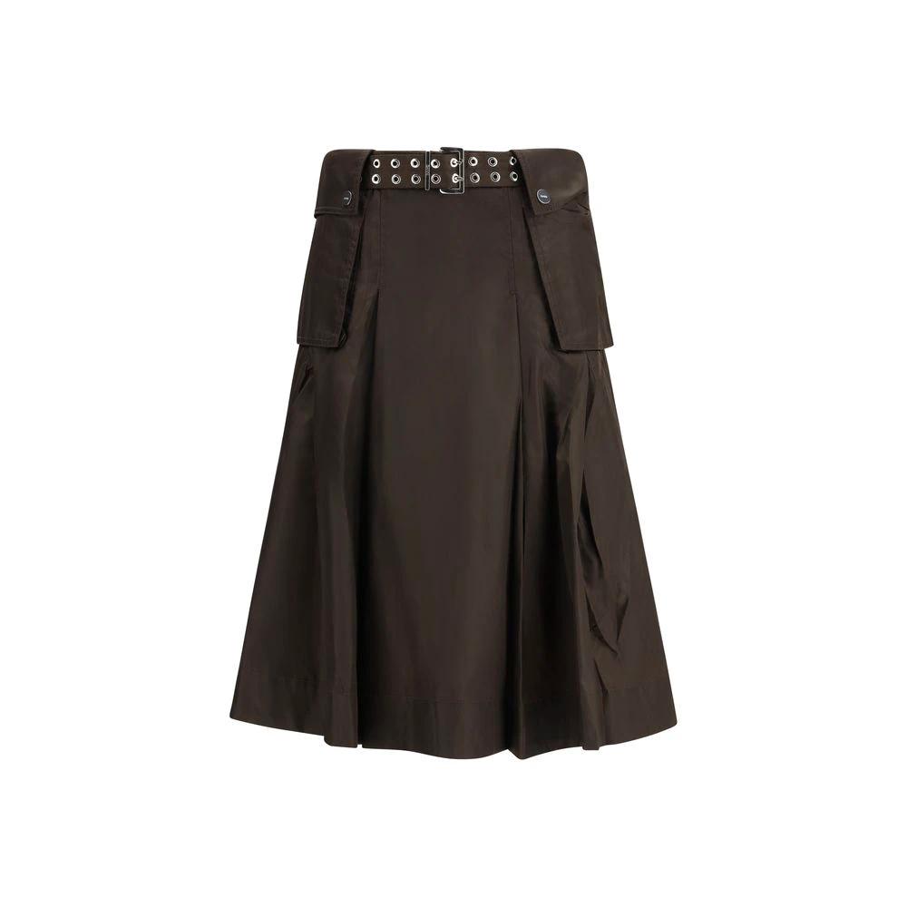 Jupe longue Ganni marron en polyamide recyclé