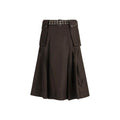 Jupe longue Ganni marron en polyamide recyclé