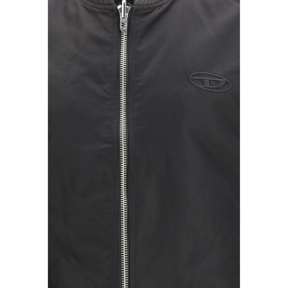 Diesel Brown Polyamide Sleveless Jacket