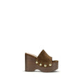 Sabots Bos Taurus en cuir de veau marron Gianvito Rossi