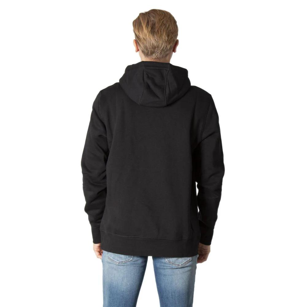 Sweat à capuche noir en coton Tommy Hilfiger