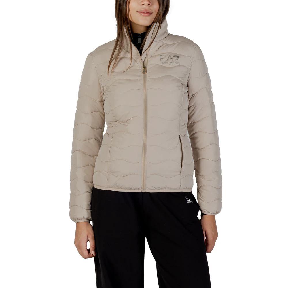 Blouson aviateur beige en polyester EA7 Emporio Armani