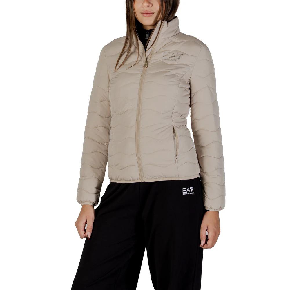 Blouson aviateur beige en polyester EA7 Emporio Armani