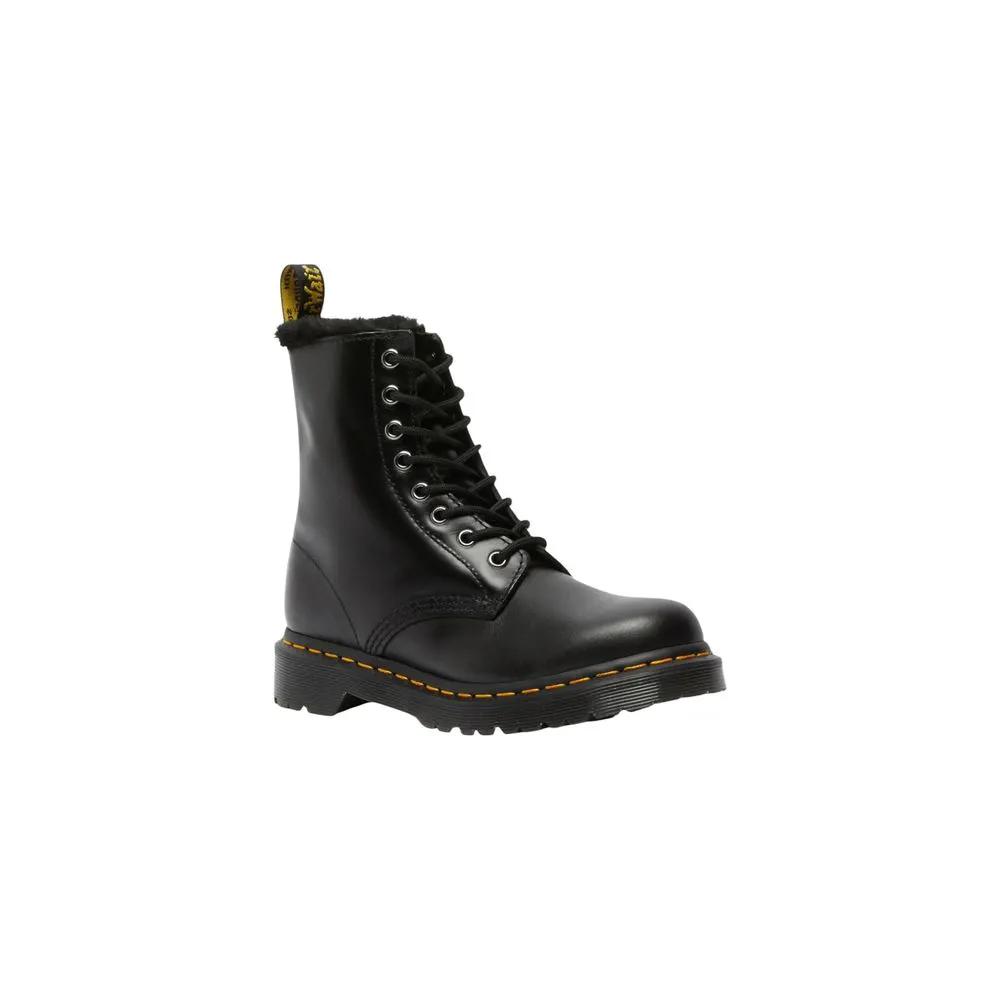 Bottes Dr. Martens en cuir noir à lacets