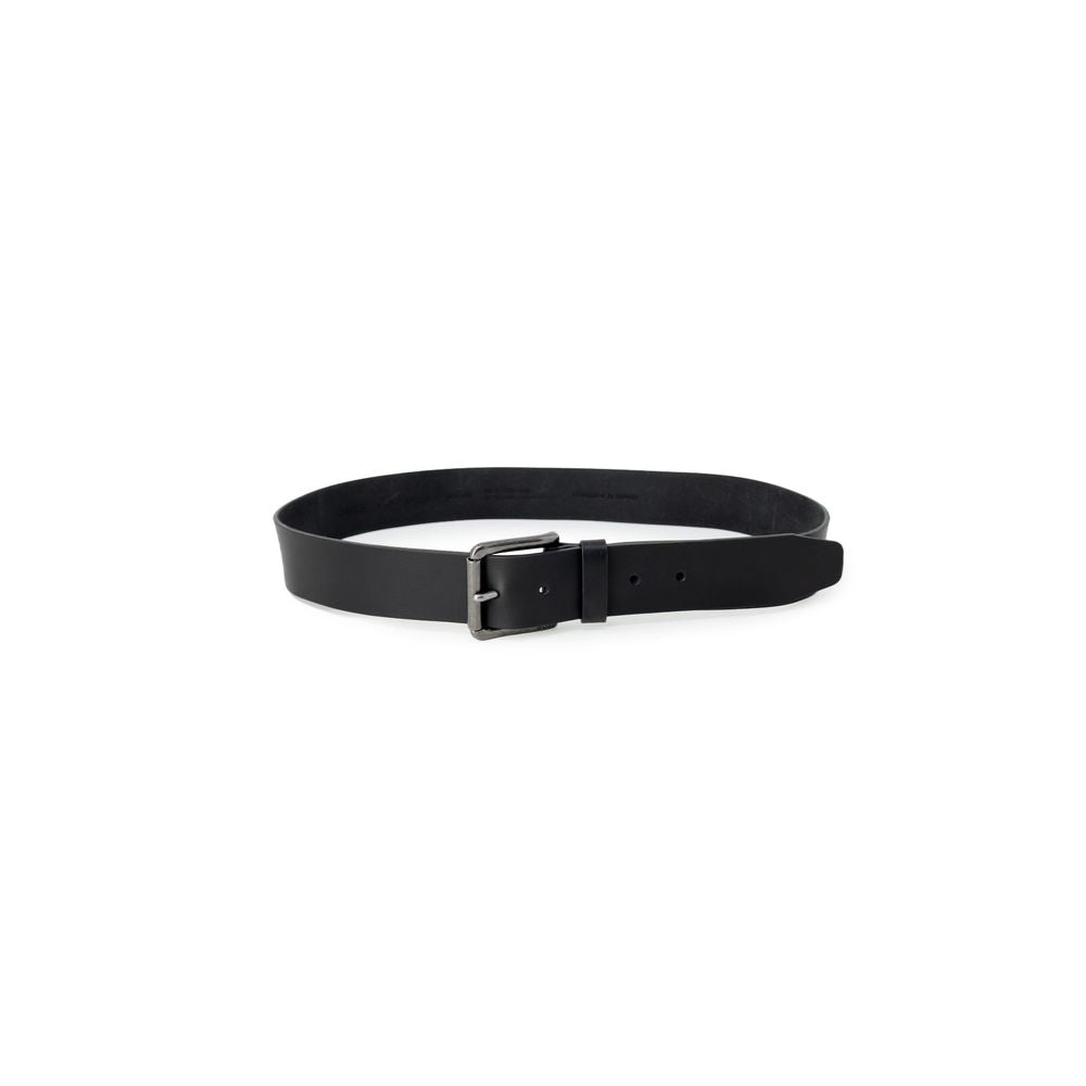 Ceinture Hugo Boss en cuir noir, modèle standard