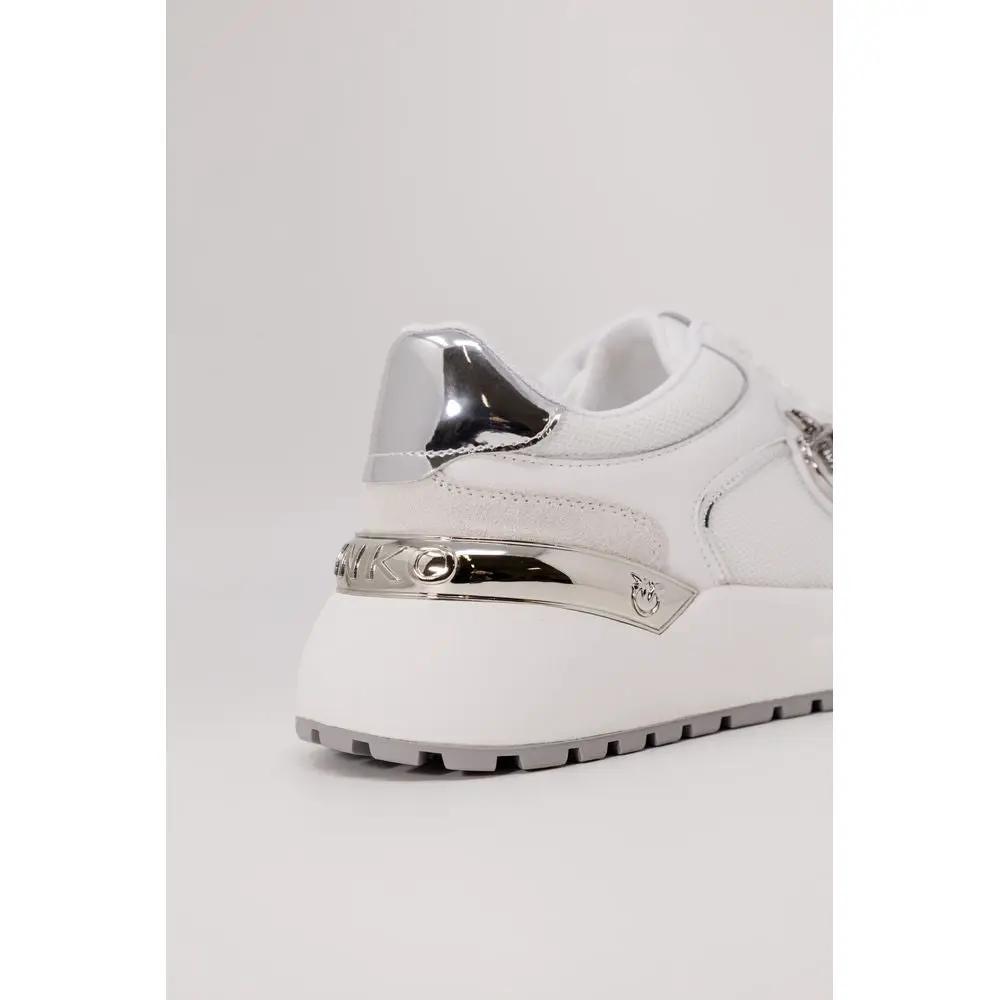 PINKO PINKO White Leather Low Top Sneakers
