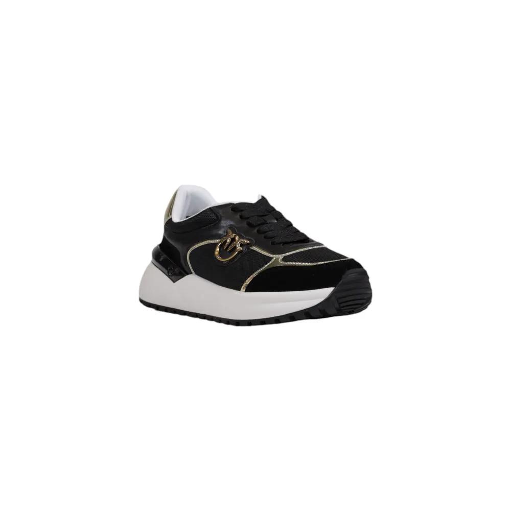 Baskets basses PINKO en cuir noir