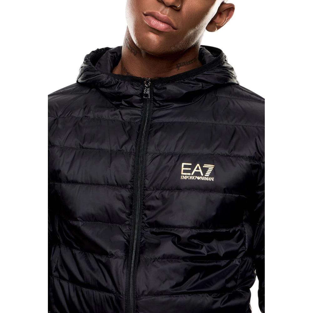 Veste longue bicolore en polyamide EA7 Emporio Armani
