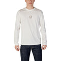 T-shirt à manches longues en coton crème Armani Exchange