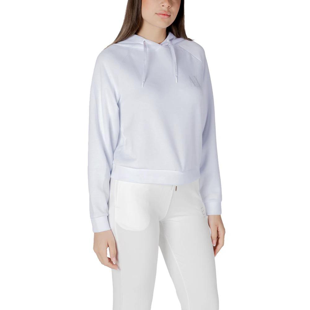 Armani Exchange White Viscose Hoodie