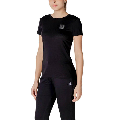 T-shirt en coton noir Armani Exchange