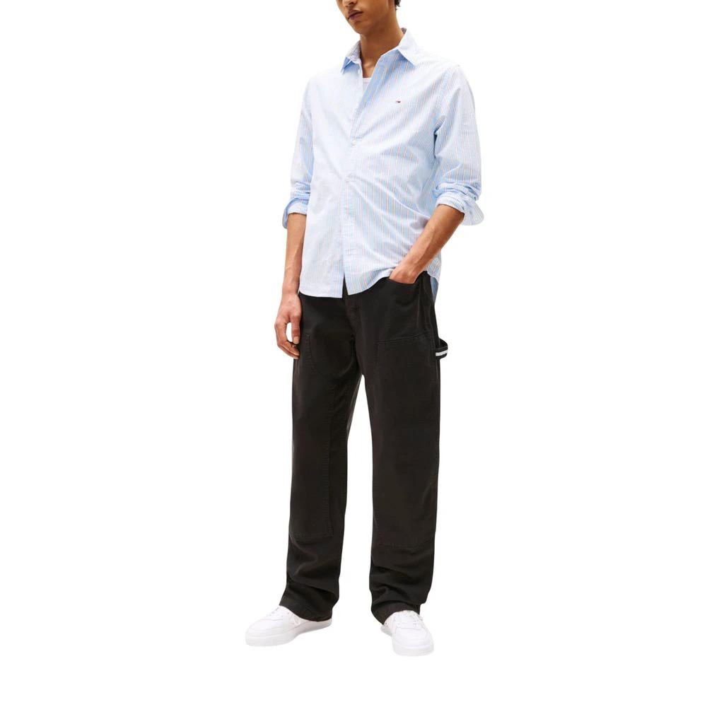Pantalon décontracté Tommy Hilfiger Jeans en coton biologique noir