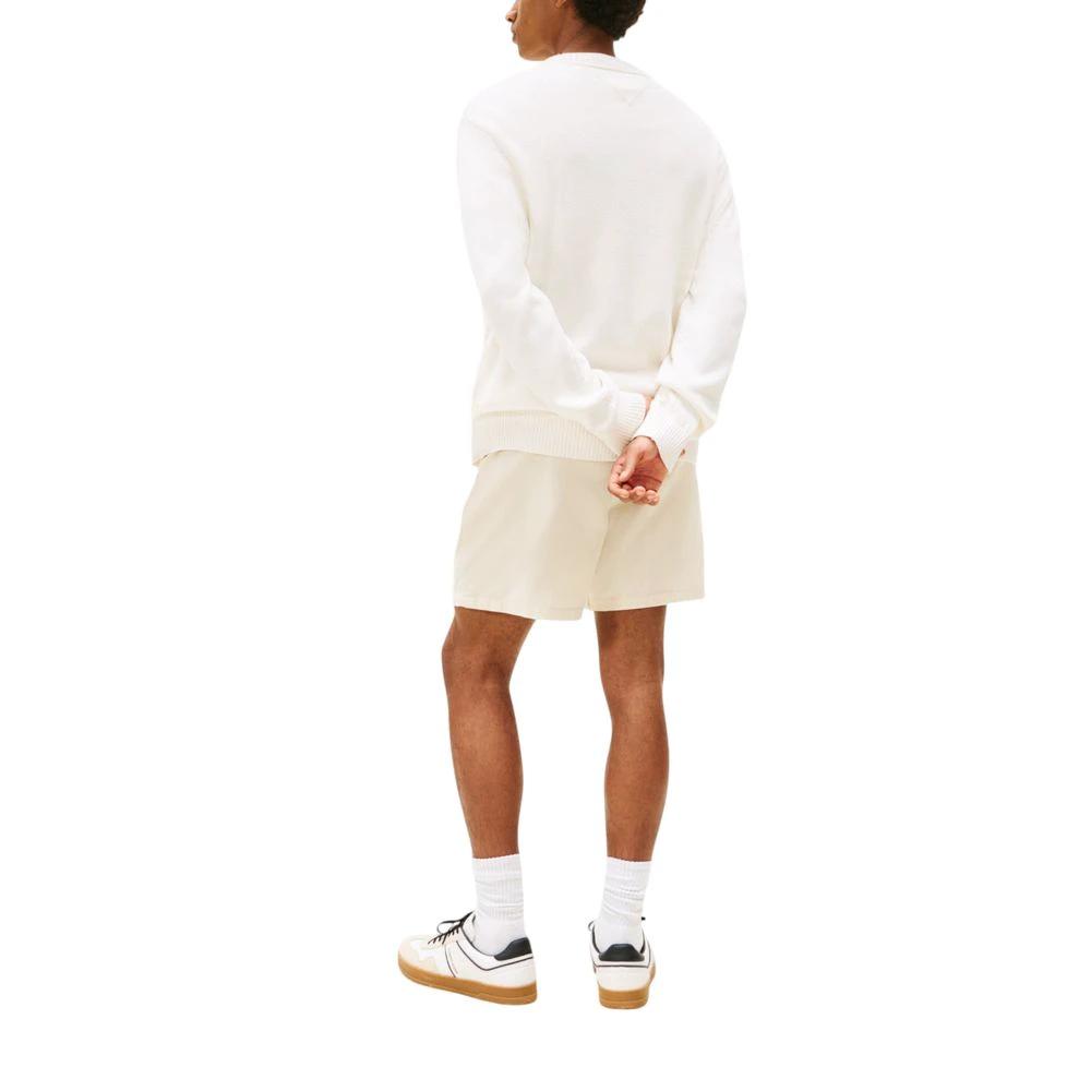 Sweat-shirt Tommy Hilfiger Jeans crème en coton recyclé