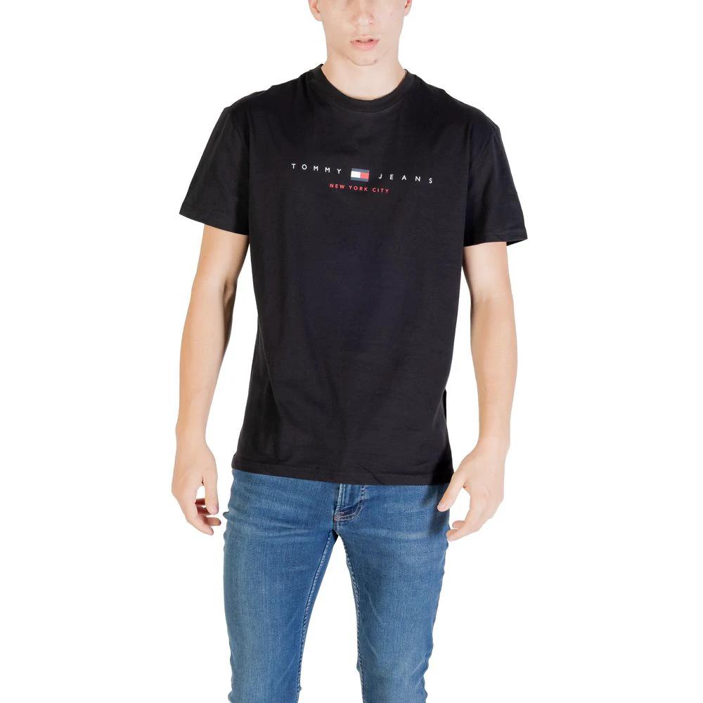 T-shirt noir en coton recyclé Tommy Hilfiger Jeans