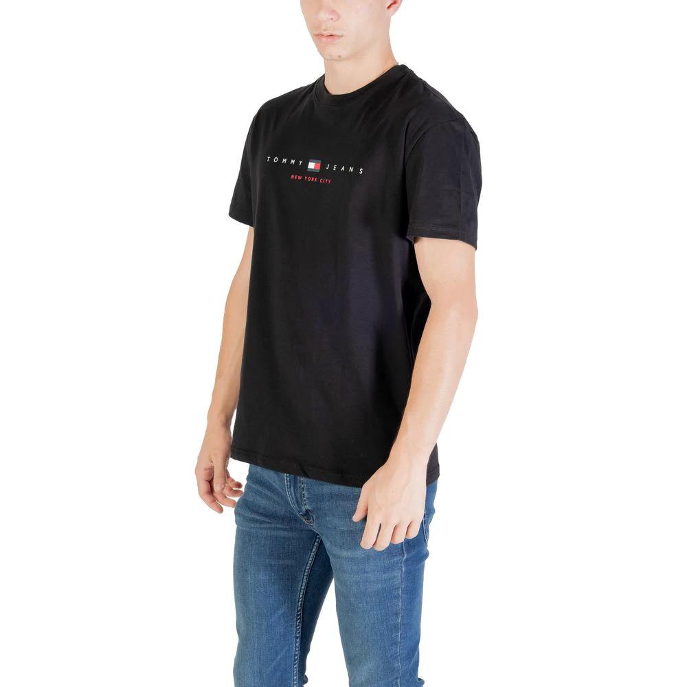 T-shirt noir en coton recyclé Tommy Hilfiger Jeans