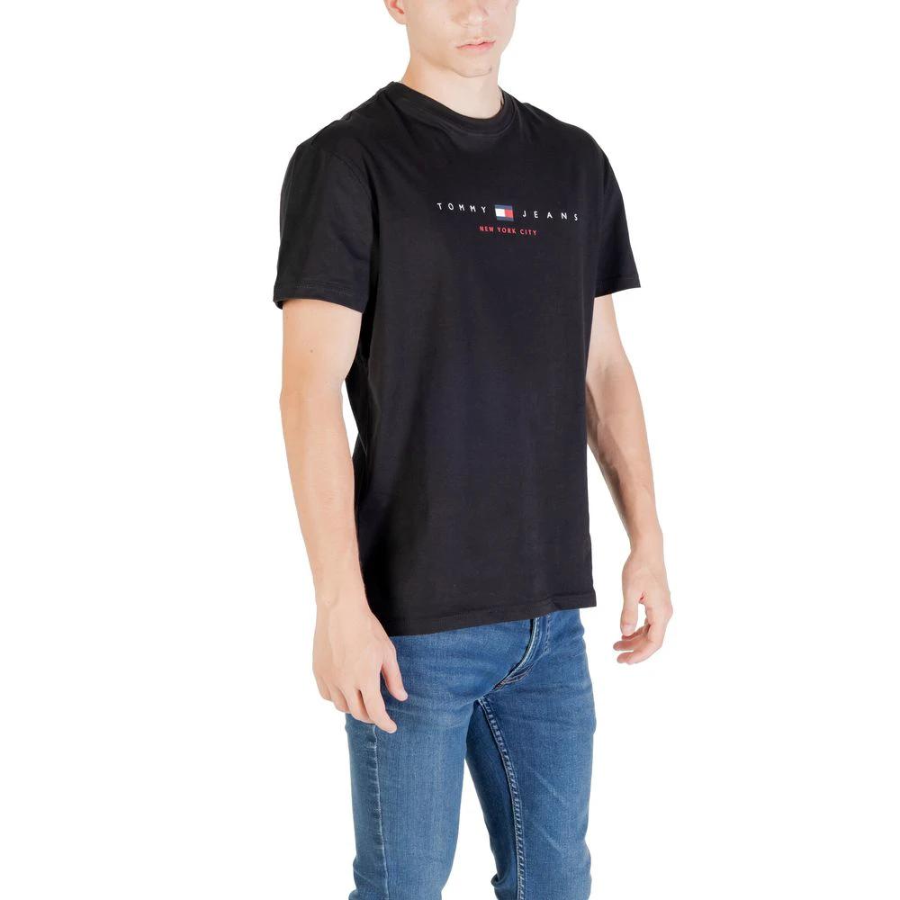 T-shirt noir en coton recyclé Tommy Hilfiger Jeans