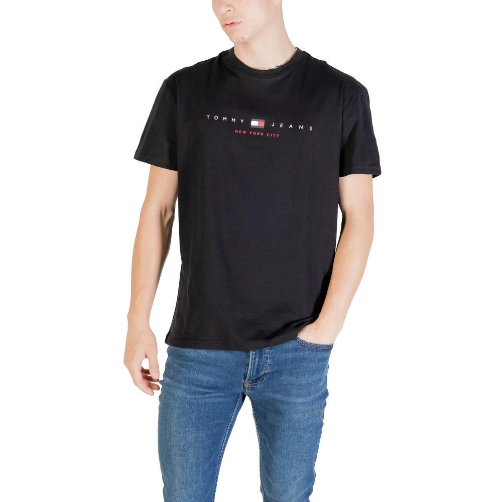 T-shirt noir en coton recyclé Tommy Hilfiger Jeans