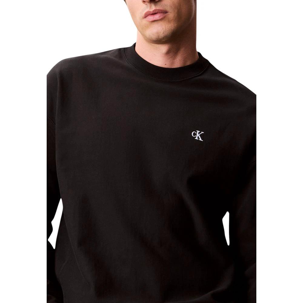 Sweat-shirt noir en coton Calvin Klein Jeans