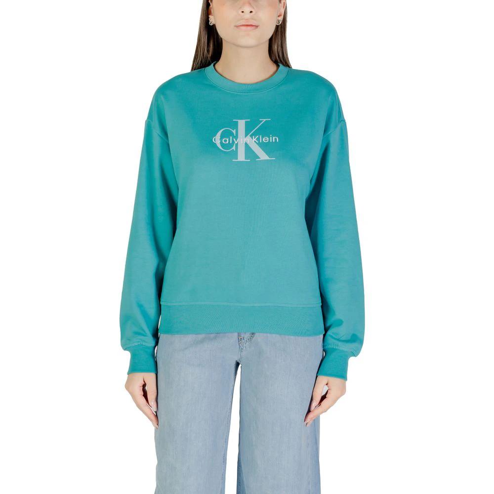 Sweat-shirt bleu en coton Calvin Klein Jeans