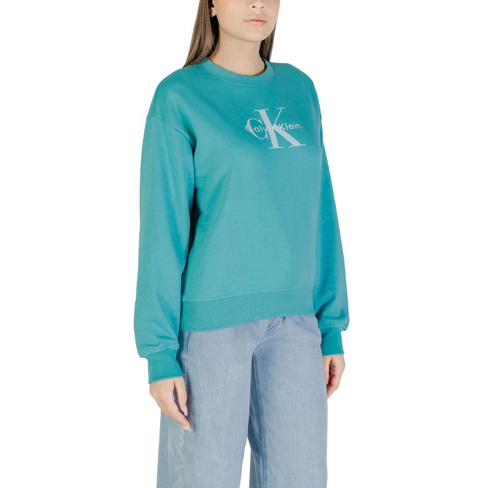 Sweat-shirt bleu en coton Calvin Klein Jeans