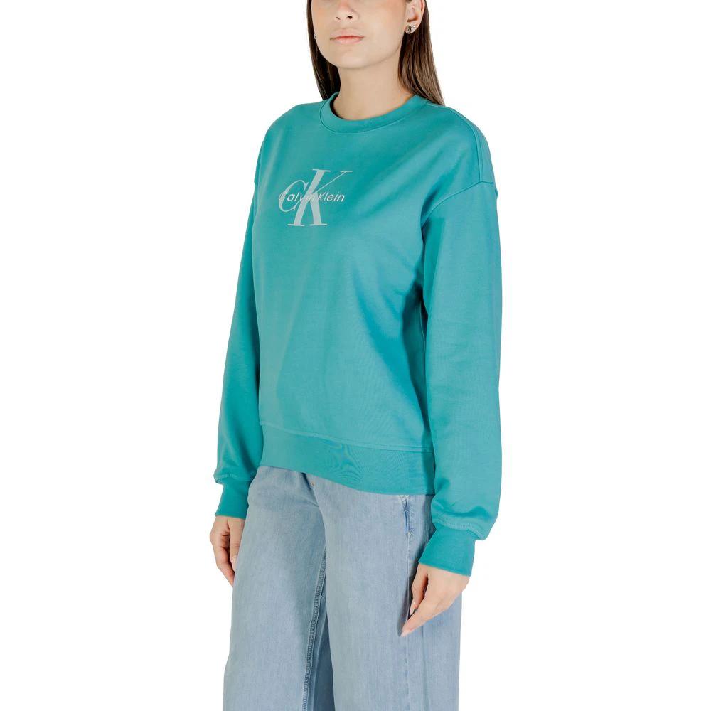 Sweat-shirt bleu en coton Calvin Klein Jeans