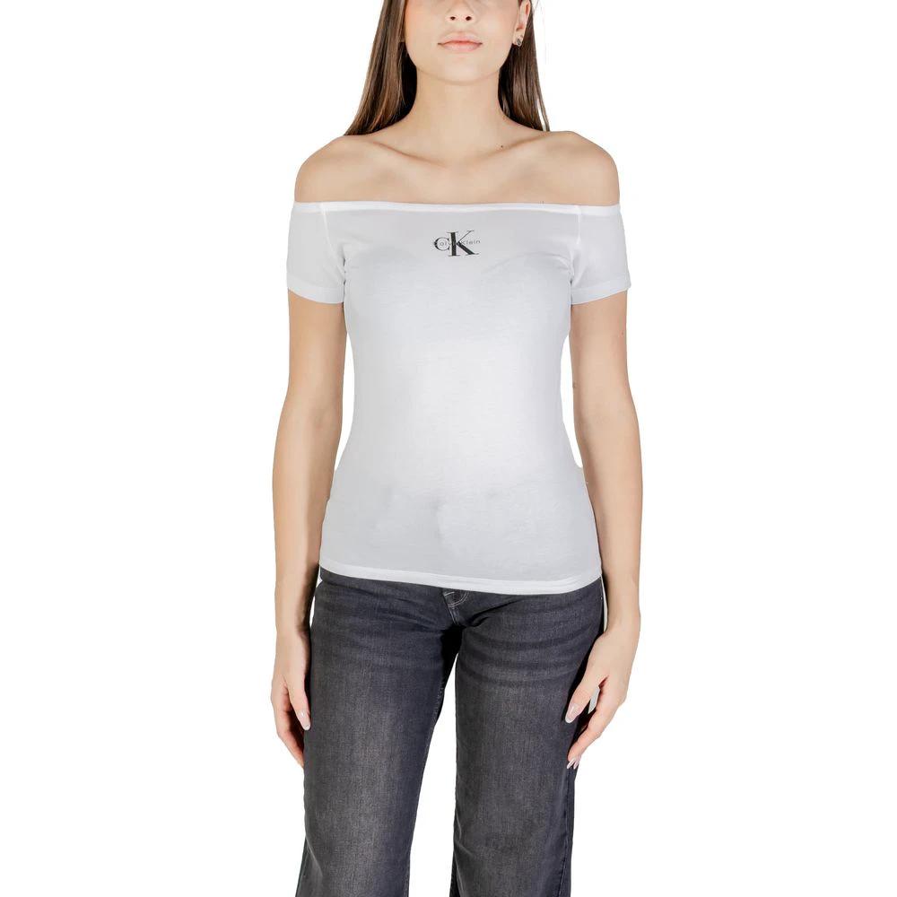 T-shirt blanc en coton Calvin Klein Jeans