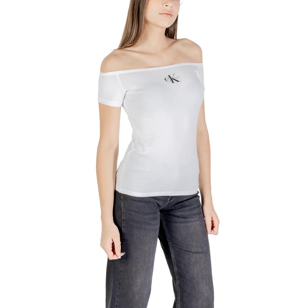 T-shirt blanc en coton Calvin Klein Jeans