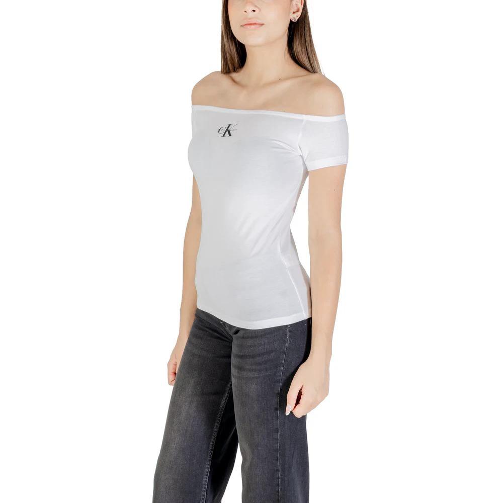 T-shirt blanc en coton Calvin Klein Jeans