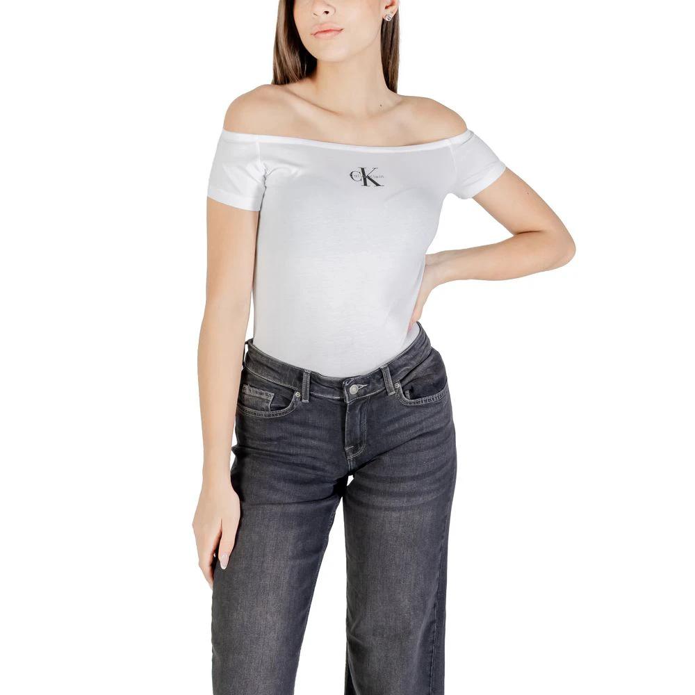 T-shirt blanc en coton Calvin Klein Jeans
