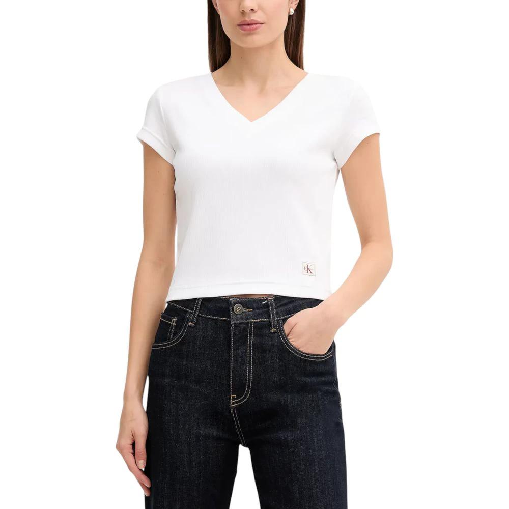 T-shirt blanc en coton Calvin Klein Jeans