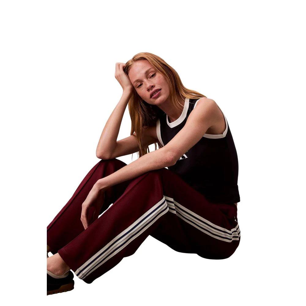 Pantalon de jogging en coton bordeaux Calvin Klein Jeans (pantalon de sport)