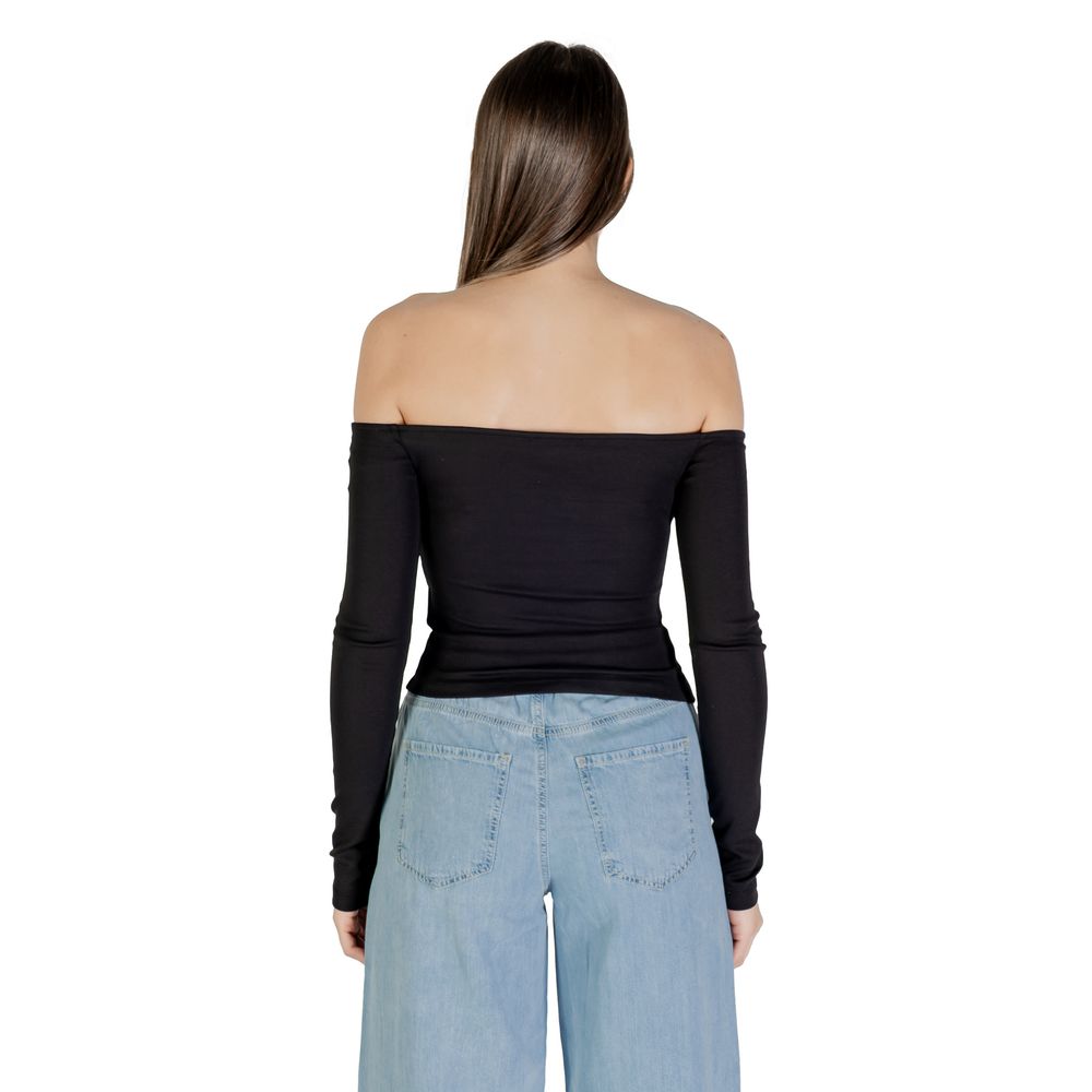 T-shirt à manches longues Tommy Hilfiger Jeans noir en coton recyclé