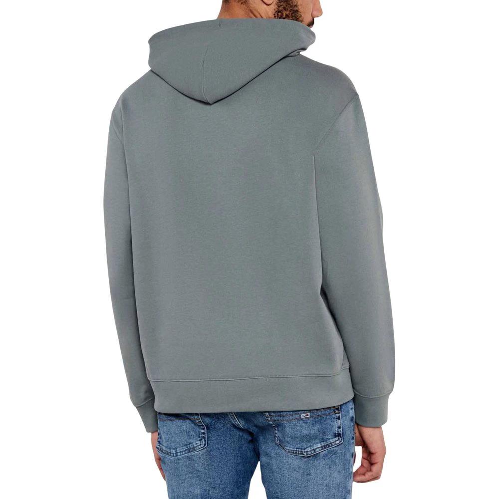Sweat à capuche gris en coton Calvin Klein Jeans