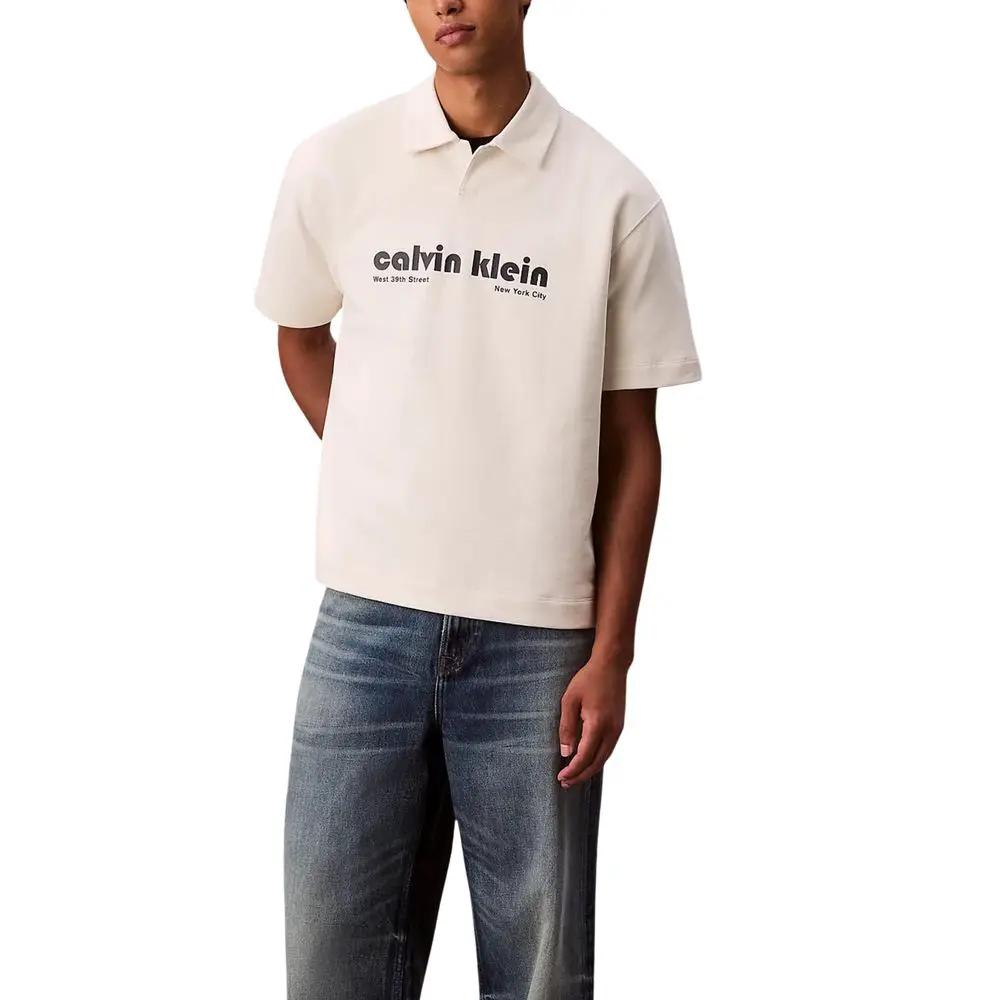 Polo blanc en coton Calvin Klein Jeans