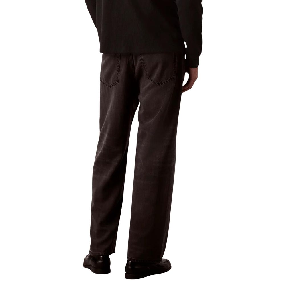 Jean Calvin Klein Jeans noir en lyocell coupe décontractée