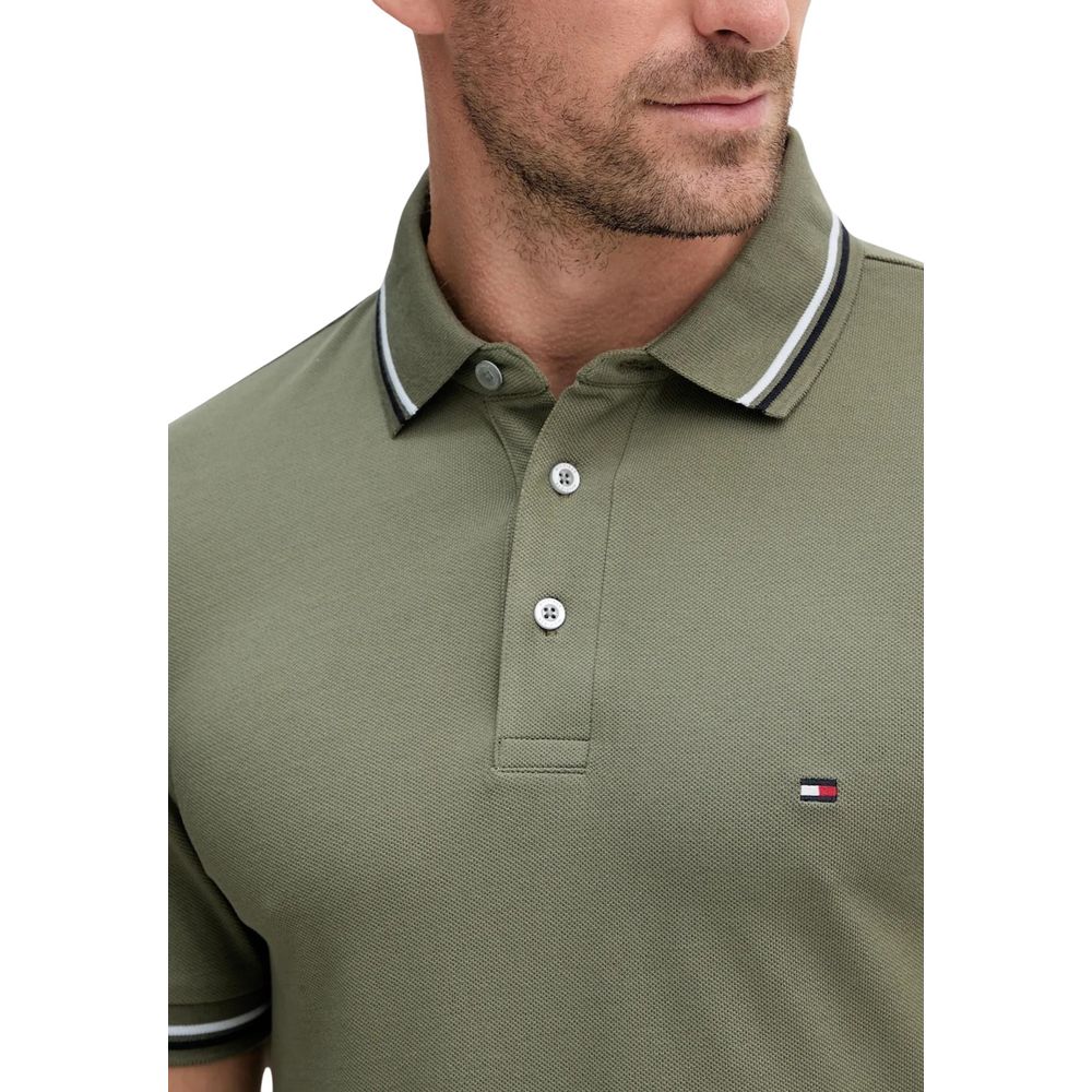 Polo bicolore en coton biologique Tommy Hilfiger