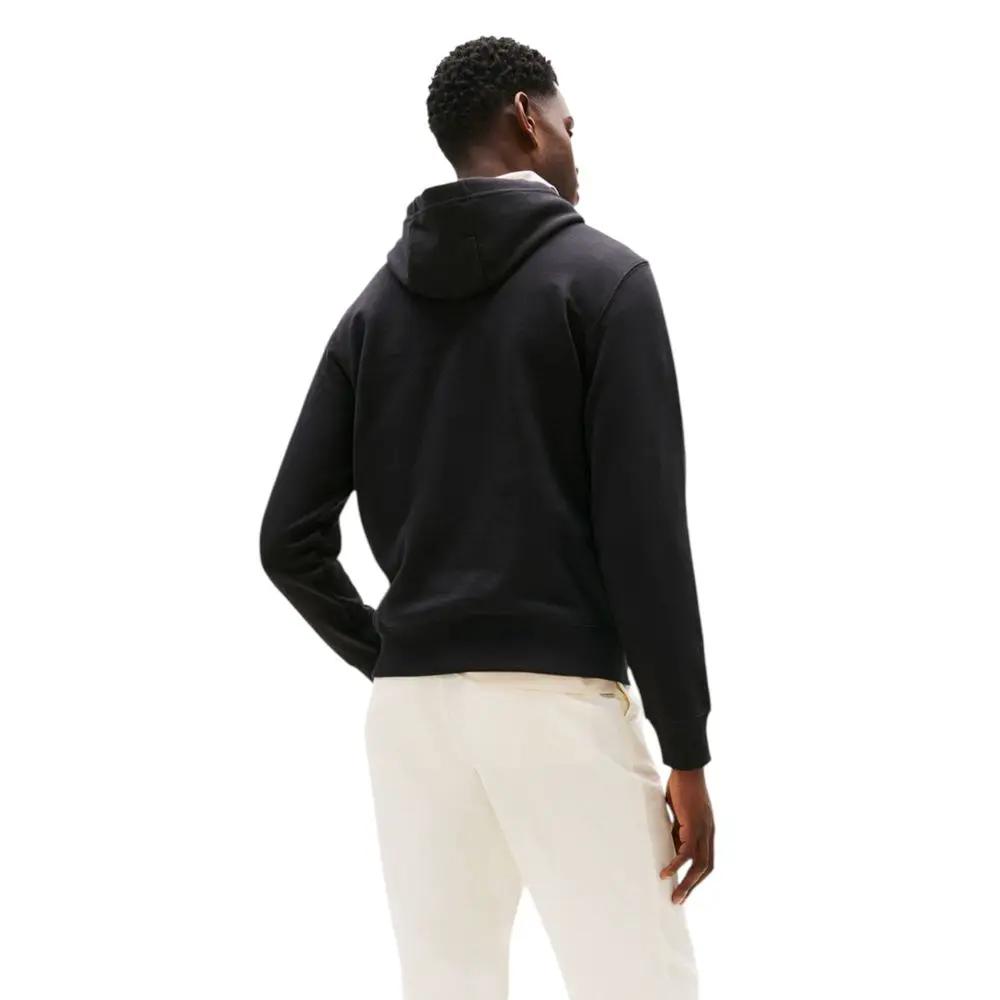 Sweat à capuche noir en coton recyclé Tommy Hilfiger