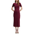 Calvin Klein Jeans Bordeaux Modal Long Dress