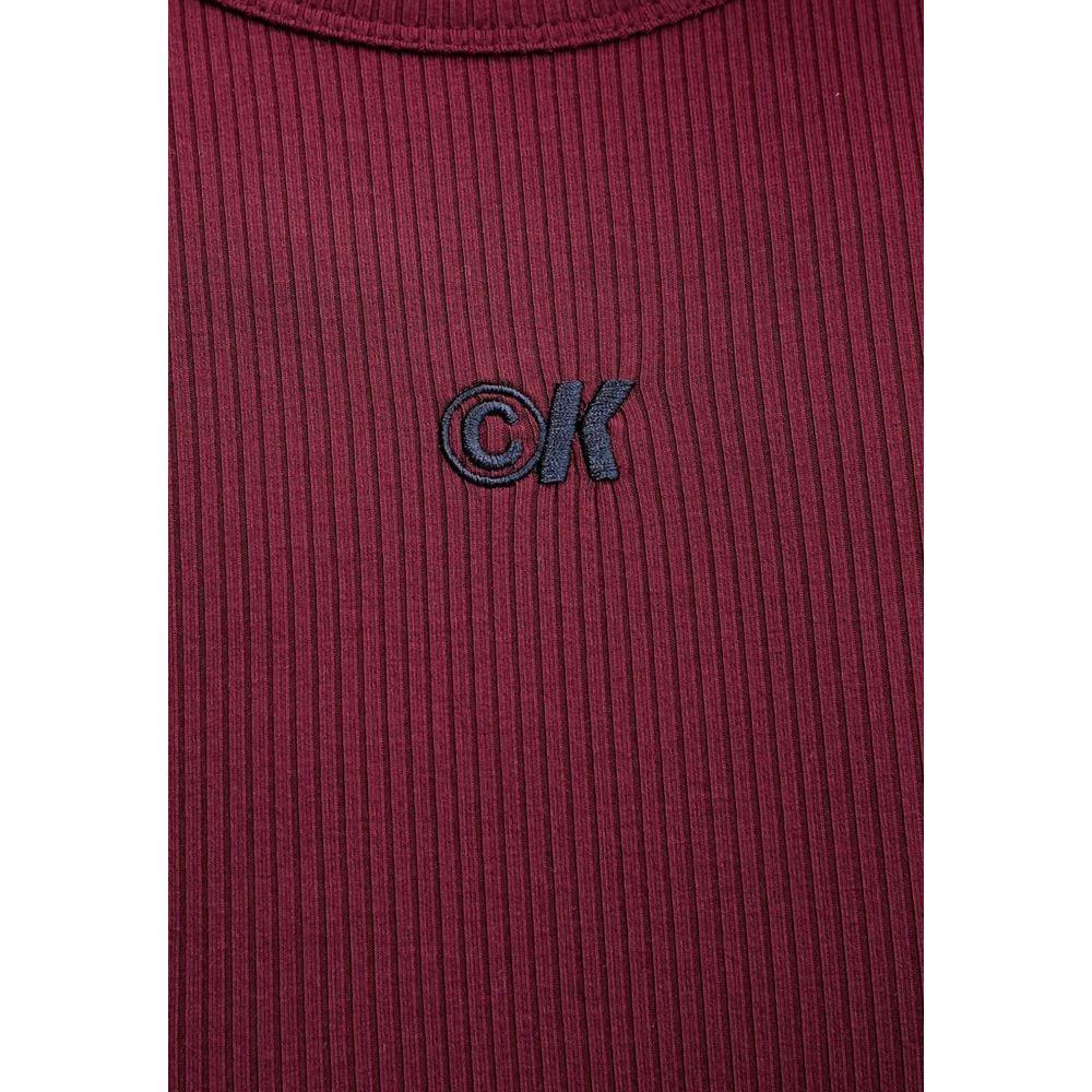 Calvin Klein Jeans Bordeaux Modal Long Dress