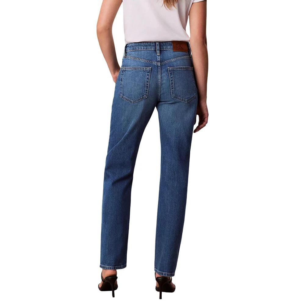 Jean mom bleu en coton Calvin Klein Jeans