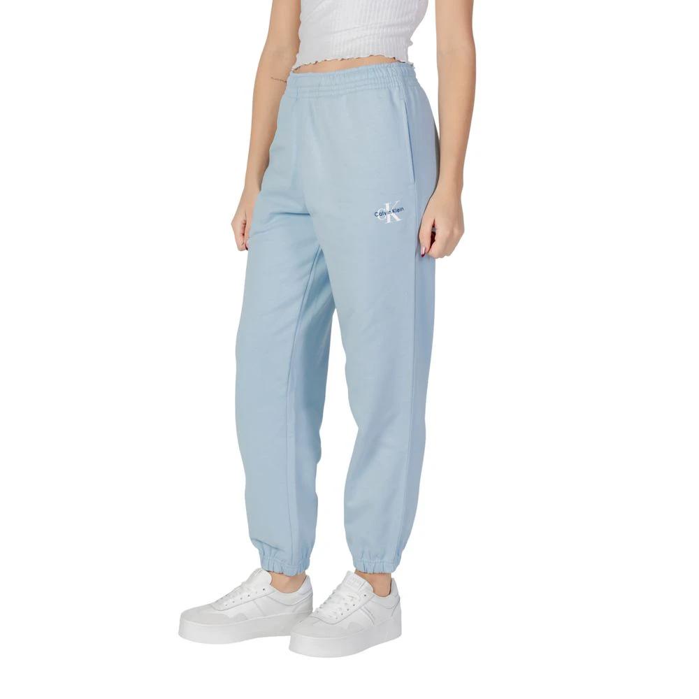 Pantalon de jogging en coton bleu Calvin Klein Jeans (pantalon de sport)