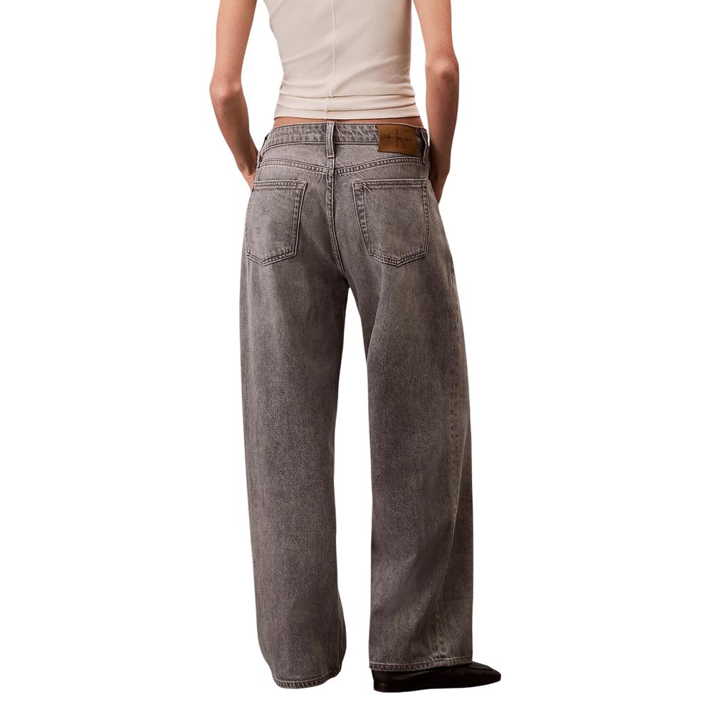 Jean boyfriend gris en coton Calvin Klein Jeans