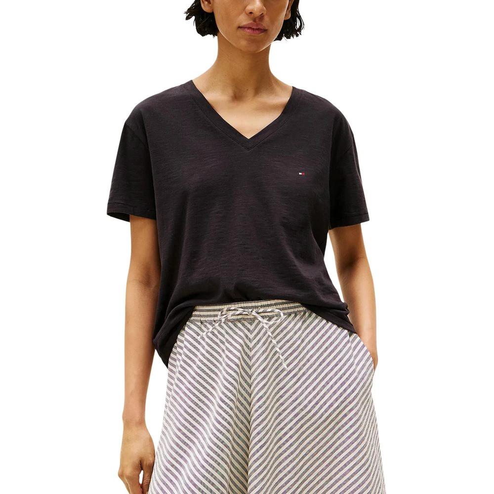 T-shirt Tommy Hilfiger en coton biologique noir
