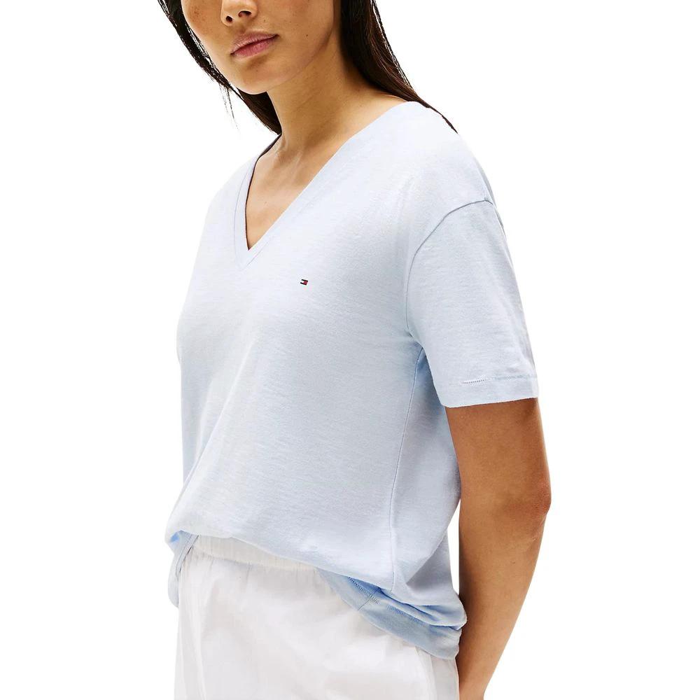 T-shirt Tommy Hilfiger bleu en coton biologique