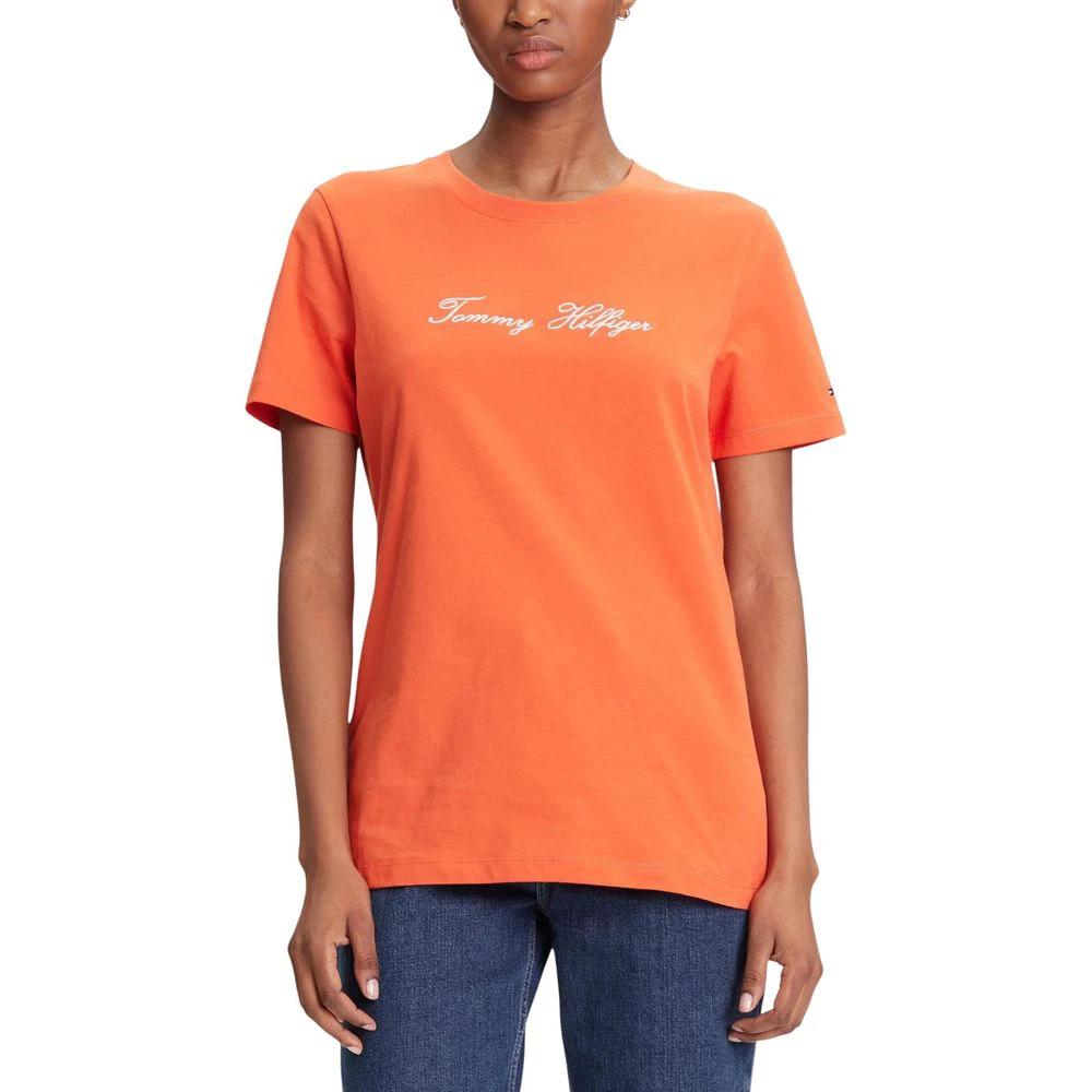 T-shirt Tommy Hilfiger orange en coton recyclé